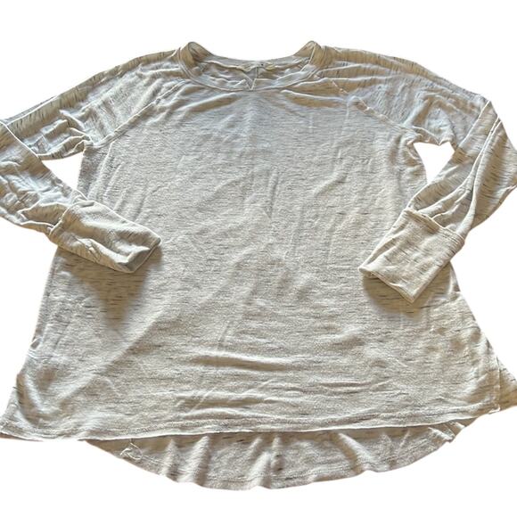 Spring + Mercer Space Dye Tee Size M Heather Gray Long Sleeve Tee Tunic - Picture 4 of 9